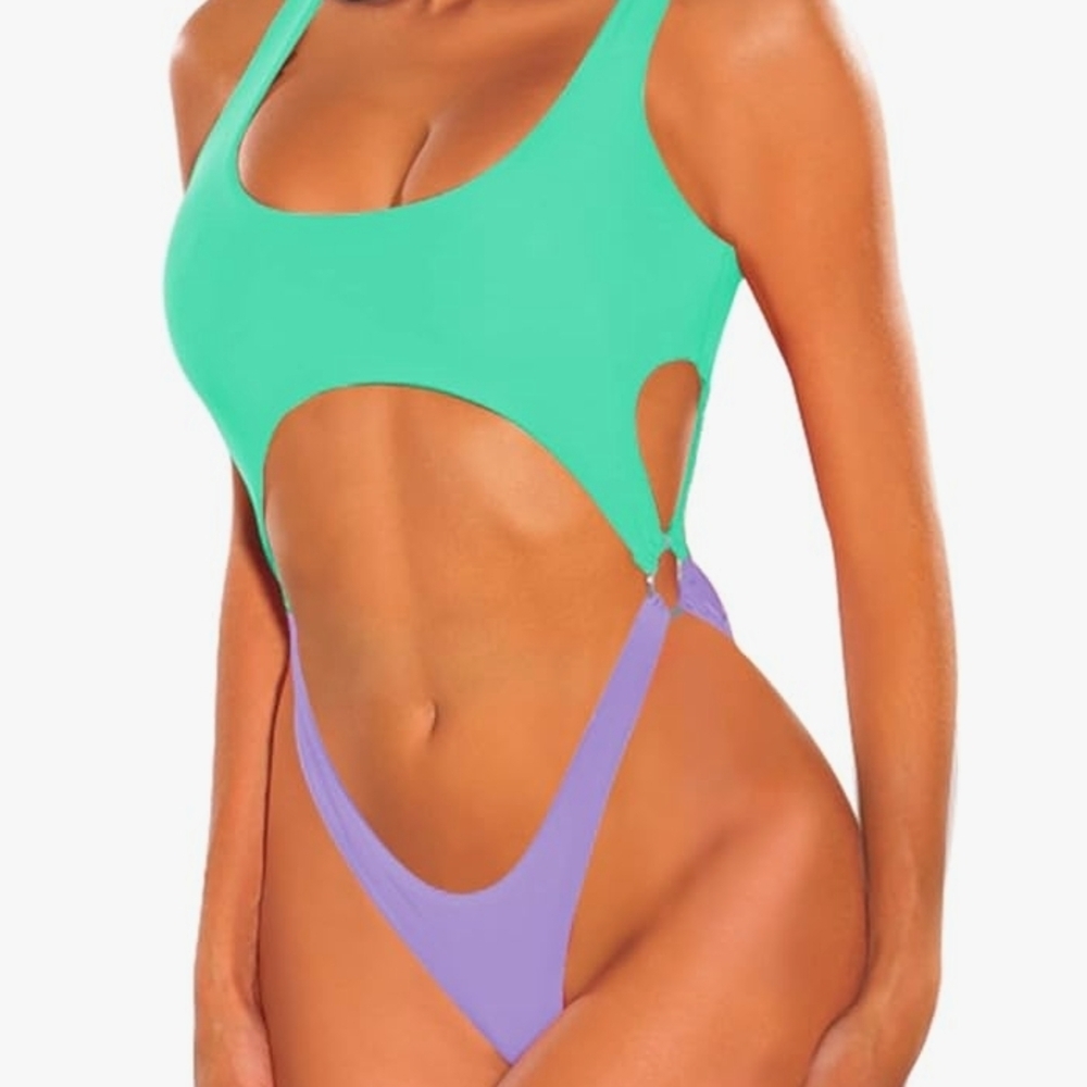 Sovoyontee Women's Sexy One Piece Swimsuits Cheeky Thong Bikini Bathing Small